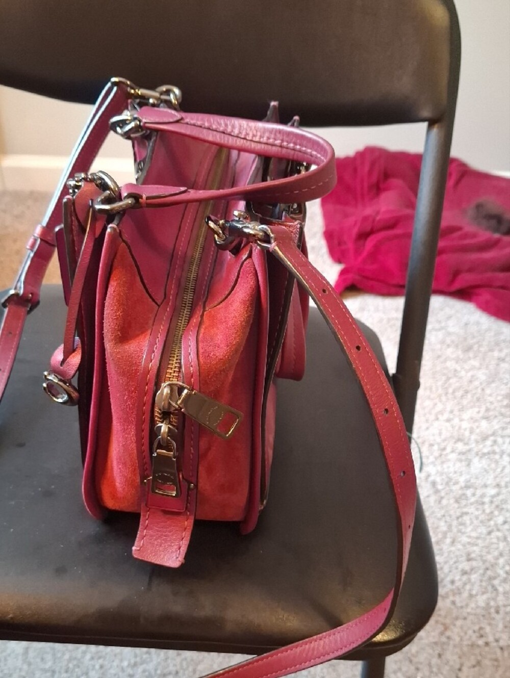 Coach Dreamer Classic Structured Women’s Handbag in Deep Pink Crossbody - Picture 8 of 14